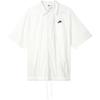 Embroidered Solid Color Loose Fit Casual Comfortable Single-Breasted Adjustable Hem Short Sleeve Shirt Men Tops Sail-White FN3903-133