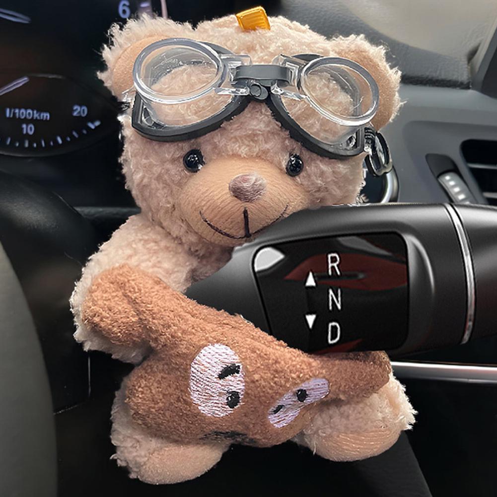 Dekoracja Samochodowa Lalka Niedźwiedź, Pluszowa Lalka Dekoracja Gałki Zmiany Biegów Samochodu, Pluszowe Lalki Dekoracje Wycieraczek i Kierunkowskazów, Do Akcesoriów Wnętrza Samochodu