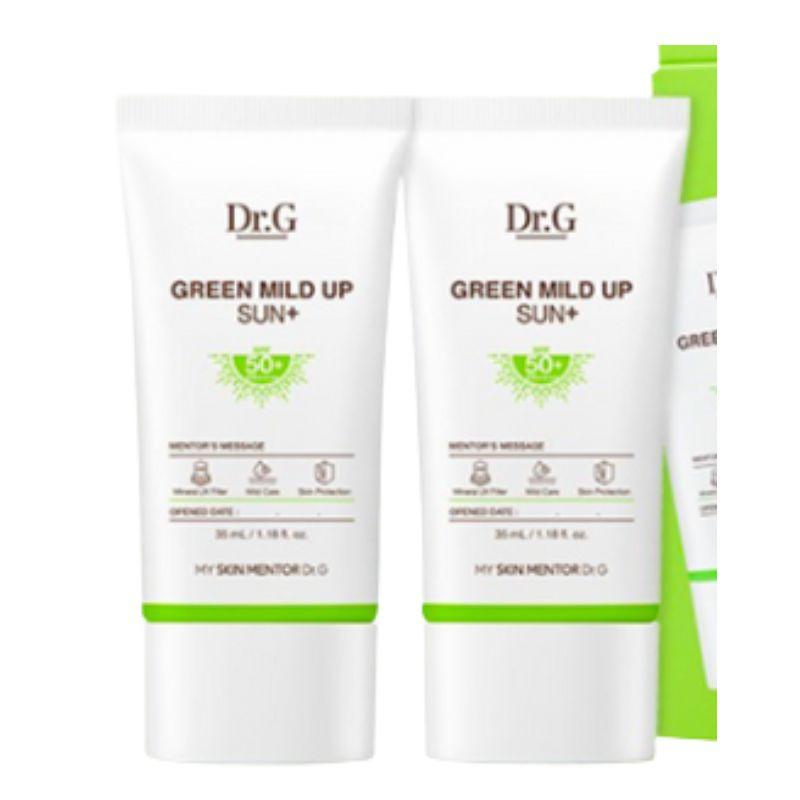 Dr.G Green Mild Up Sun+ SPF50+ PA++++ Mineral Tone-Up Sunscreen 35ml x2 1