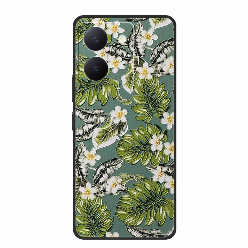 3D Emboss Case For Vivo Y27s Phone Case Relief Black Silicone Soft Back Cover Coque Funda For Vivo Y27s Case Y 27 s Capas 6.64"