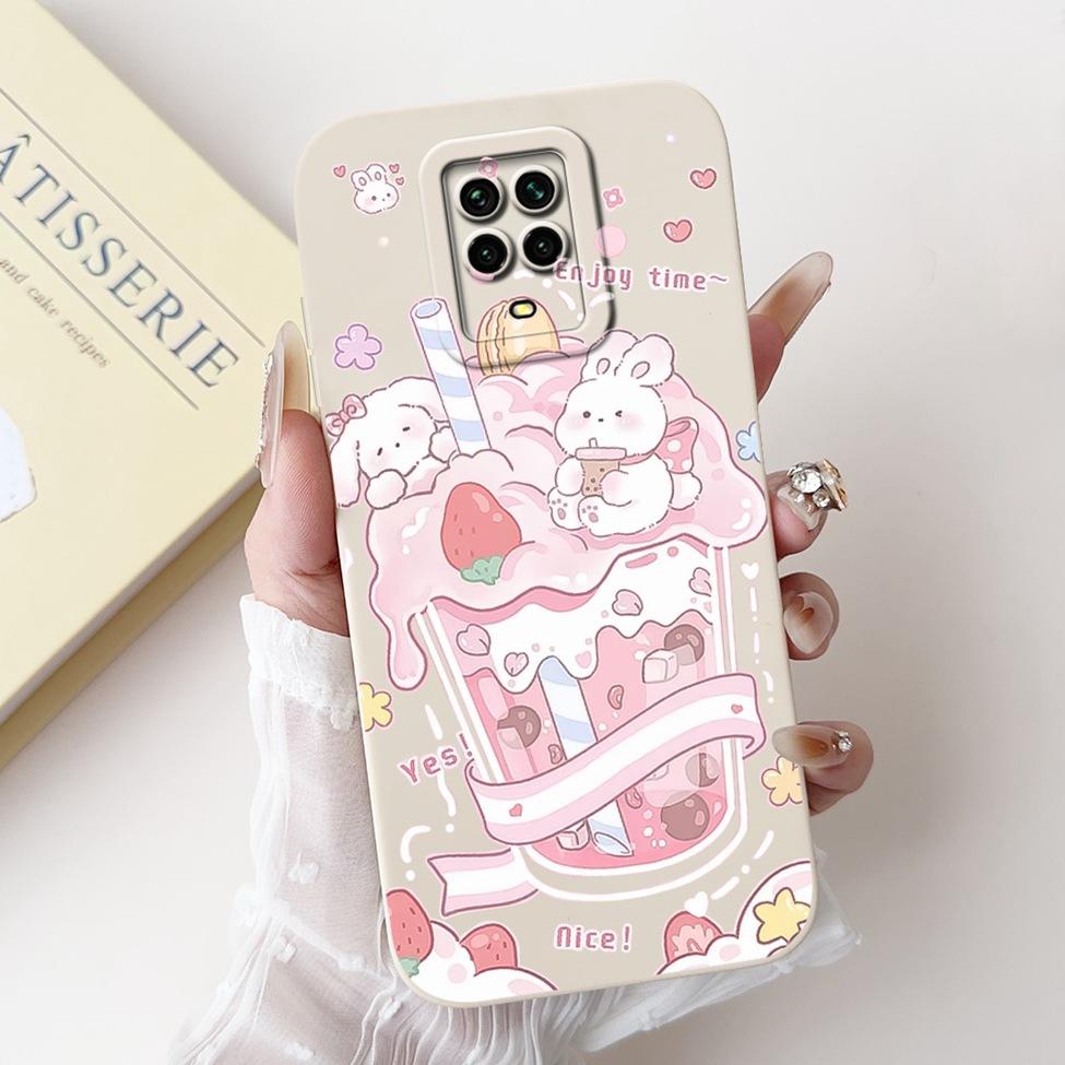 Casing For Redmi Note 9 9S 9Pro 4G Back Cover For Redmi Note 9 Pro Case Cute Cartoon Fashion Flowers Silicone Shockproof Bumper