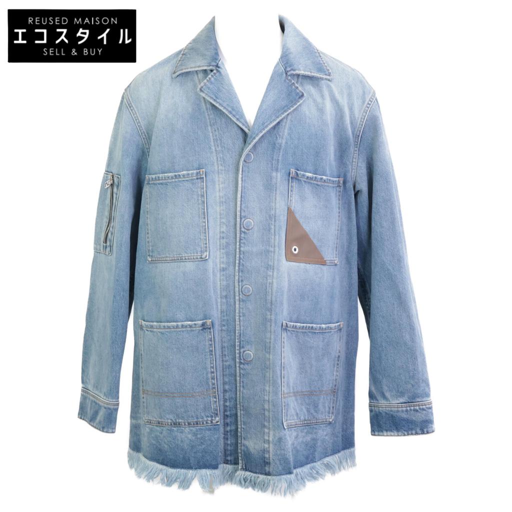 Fendi Excellent Condition, Genuine Domestic FW1225 AN4W Cut-off Denim Jacket 46 blueUsed