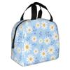 Insulated Lunch Box Daisy Flower Lunch Bag Spring Floral Reusable Bag Flowers Blue Cooler Tote Bags for Kids Teens Adults Girls