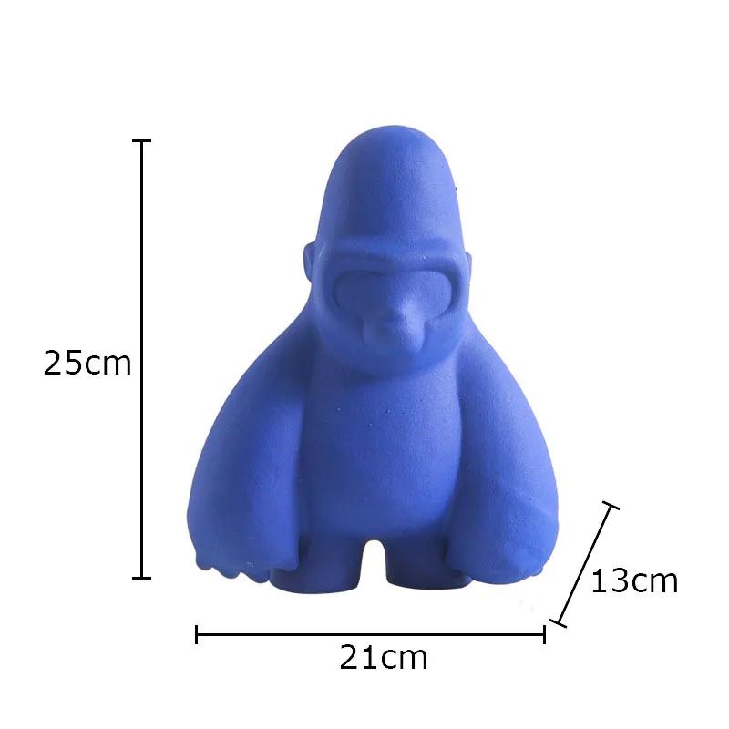 

Creative Orangutan Ceramic Statue Ornaments Desk Decoration Abstract Animal Sculpture Modern Crafts Room Aesthetics Decor