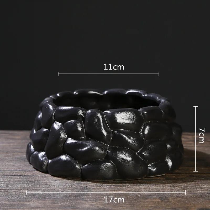 Creative Chinese Style Flower Arrangement Ware Ceramic Flowerpot Flower Vase Bonsai Floral Accessories Jianshan Tool Home Decora