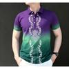 S-XXL Size Men's Fashion Print Polo Shirt Men's Outdoor Street Short Sleeve Tees Top Summer Casual T-shirt Men's and Women's Polo Shirt