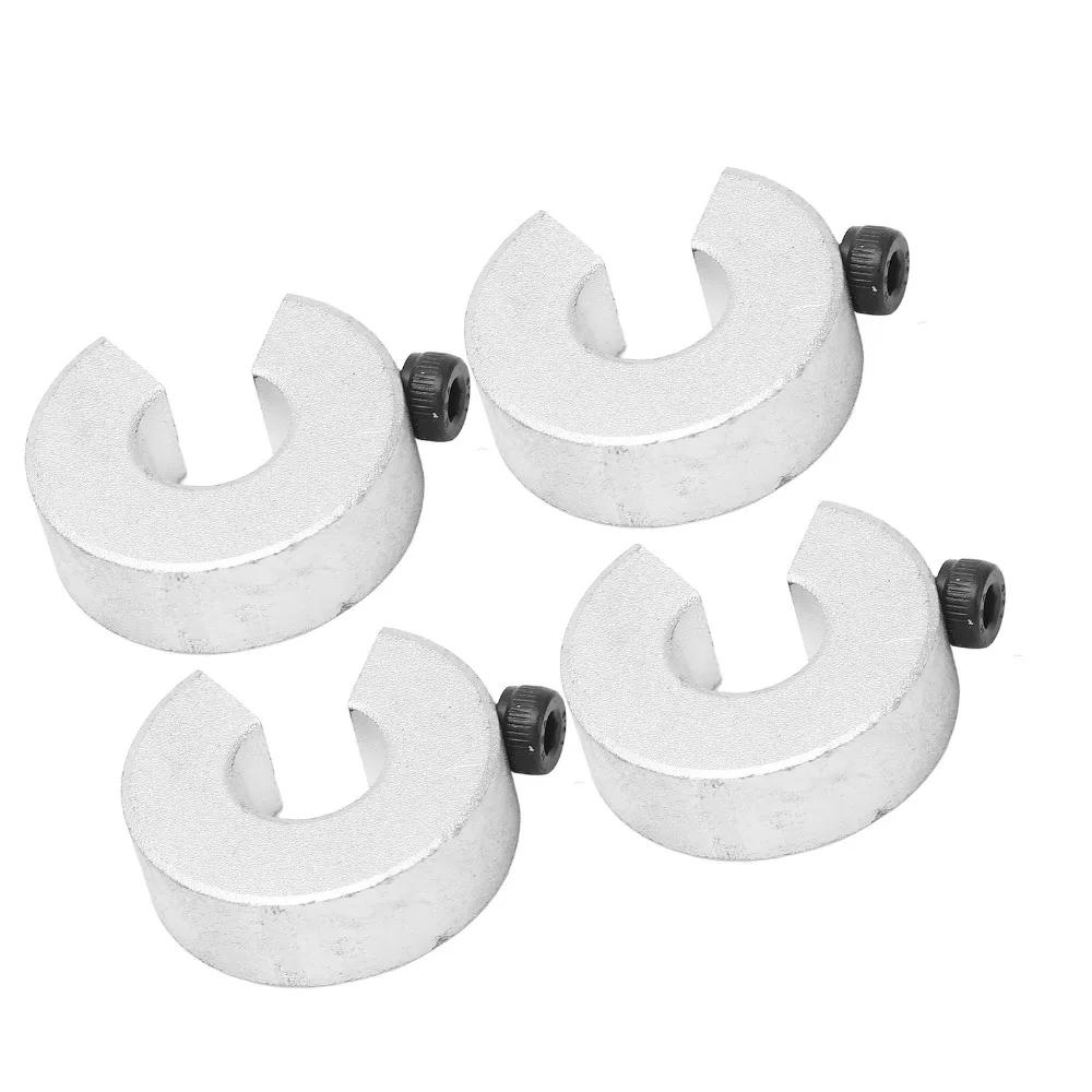 4Pcs SBR12 Linear Rail Stop Collar SBR20 SBR16 Shaft Locking Collar Aluminum Alloy Anodized Clamp-On Design Limit Fixing Ring