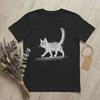 Unisex Minimalistic Art Minimalist Cat T Shirt Hand Drawn Kitten Pure Cotton Merch Funny Short Sleeve O Neck Tees Printing TShirts