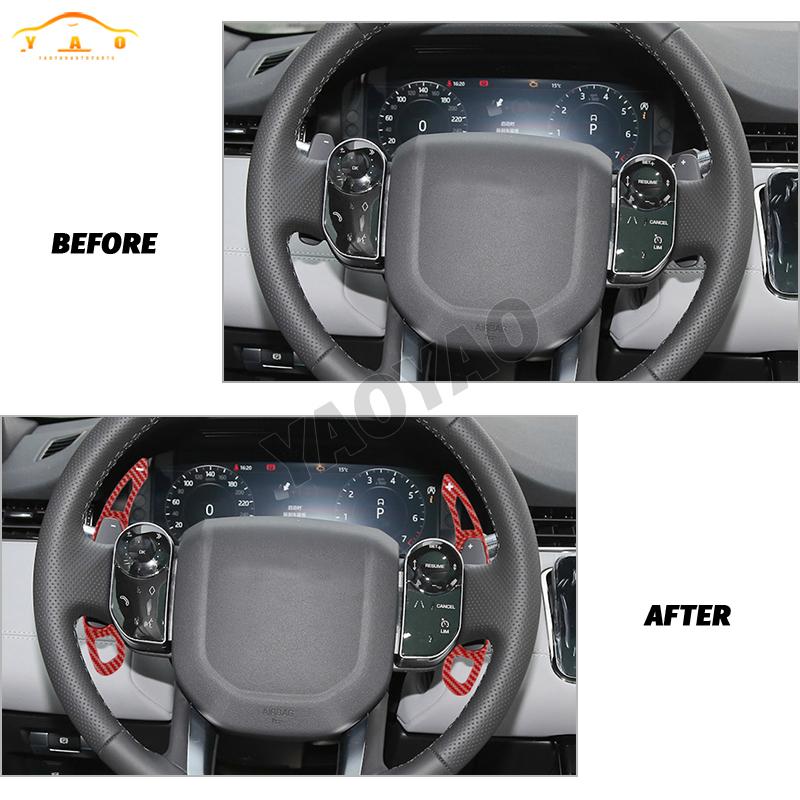 2Pcs Car Steering Wheel Paddle Shift DSG Extension For Jaguar XF XE XJ F-PACE F-TYPE X760 X250 X260  For Land Range Rover