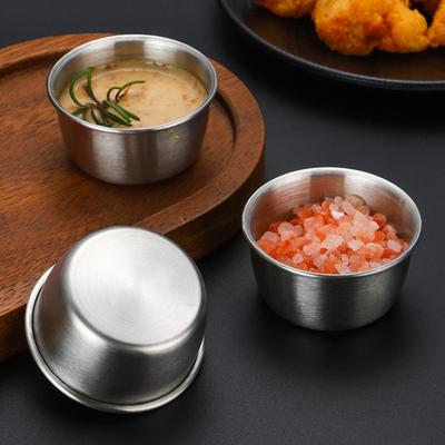 Small Sauce Cup Sauce Mini Pudding Condiment Dipping Bowl Stainless Steel Ramekin Cup for Kitchen