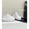 Platform white shoes women's leather spring and autumn new versatile breathable height-increasing muffin sneakers small man