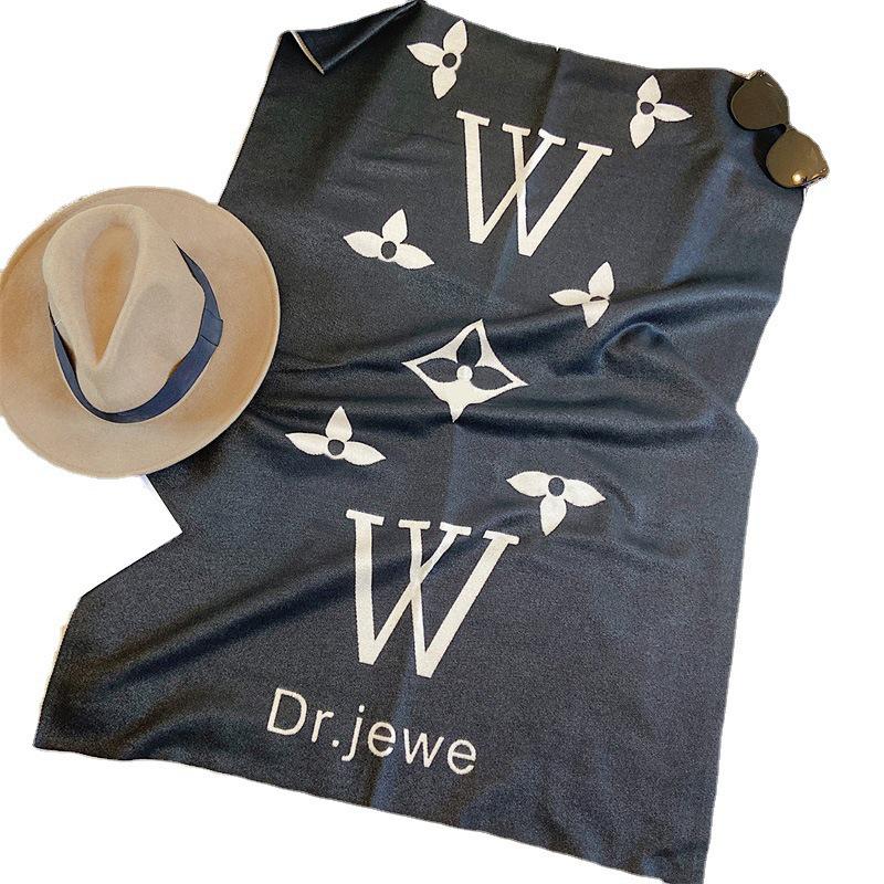 Women's Cashmere Blend Double-Sided Scarf - Autumn/Winter Warm Shawl, Versatile High-End Fashion