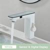Touchless Sensor Basin Faucet Smart Digital Display Bathroom Sink Faucets Grey Brass Sense Hot Cold Water Mixer Tap Crane