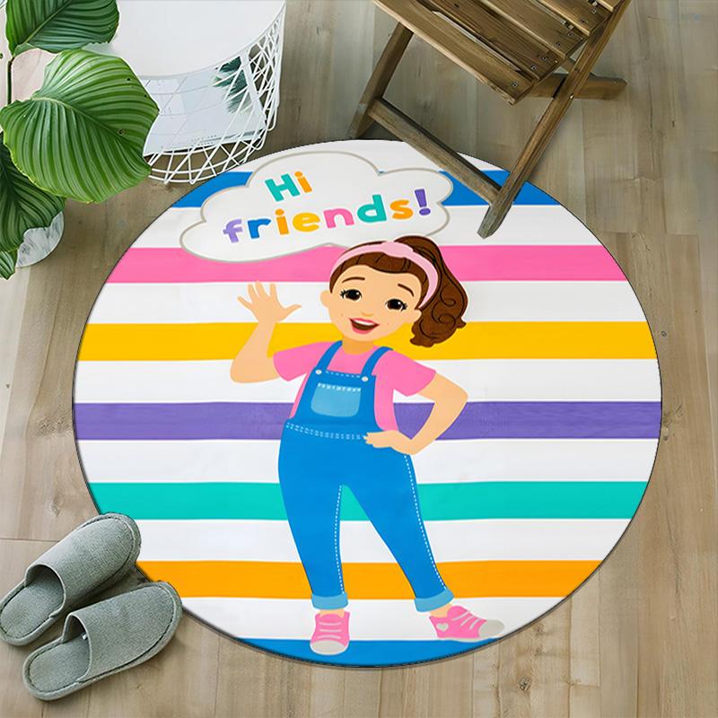 1pc Ms Rachel4 Print Round Carpet Chair Round Carpet Suitable for Bedroom Living Room Home Decorative Carpet