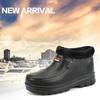 Winter Snow Boots Men's EVA Lightweight Waterproof Warm Work Shoes Outdoor Fishing Kitchen Car Wash Black Cotton Shoes for Men
