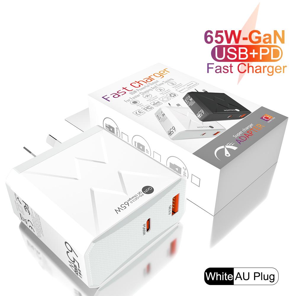 65W QC3.0 6-Port High Power USB Fast Charger for Mobile Phones - US/EU/UK Standard