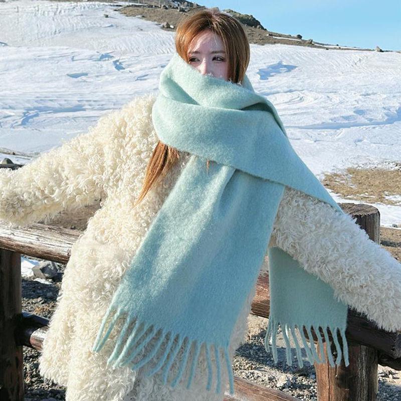 2025 Versatile Women's Korean-Style Cashmere Scarf for Autumn/Winter