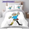 Pippi Longstocking Pattern Bedding,Quilt Set Quilt Cover Pillowcase Home Birthday Gift (1 * Duvet Cover + 2 * Pillowcase, Without Core)