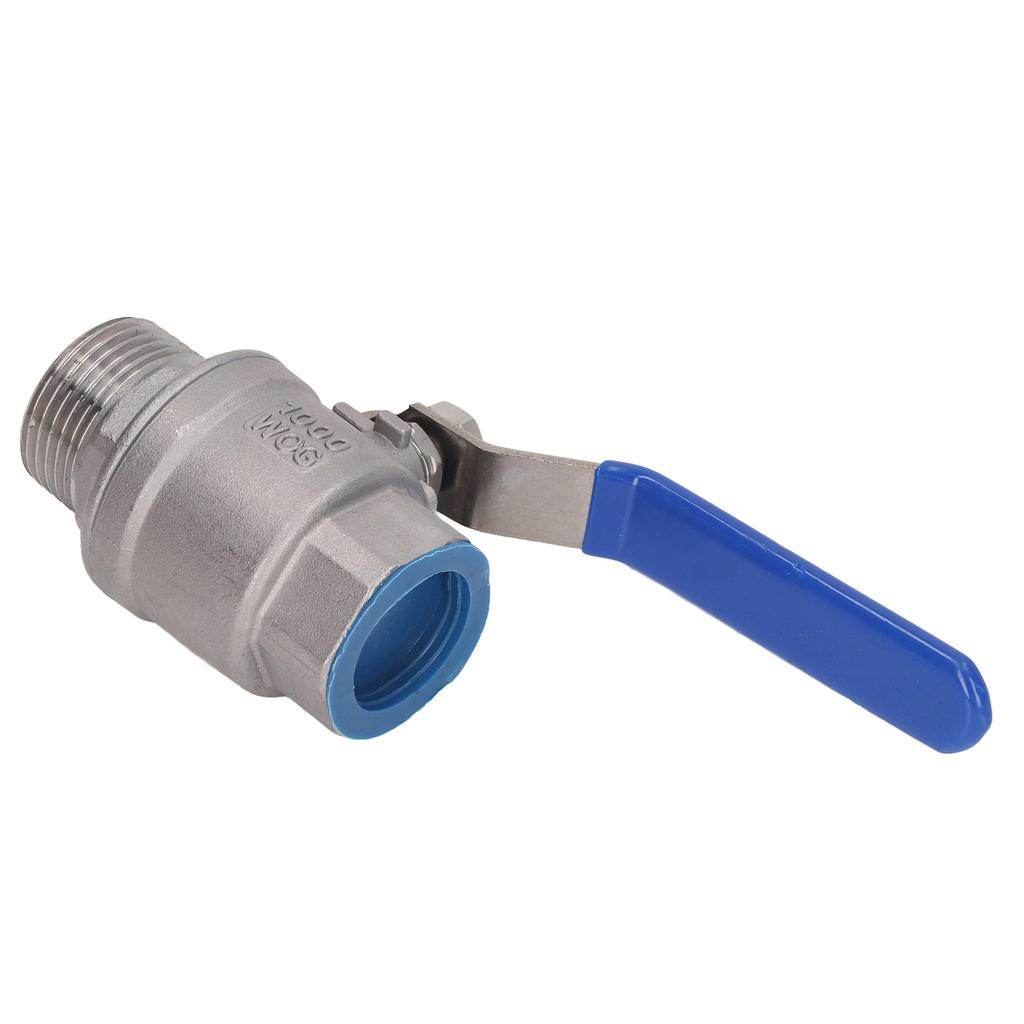 Ball Valve 1in NPT Stainless Steel Straight Ball Valve Fitting Connector for Water Oil