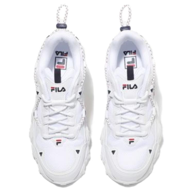 Fila Fluid Fabric Synthetic Leather Sports Shock Absorbing Wear Resistant Breathable Lightweight Low Top Casual Shoes 1JM01248D_100