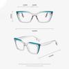 Classic Anti Blue Light Prescription Cat Eye Eyeglasses Ladies Luxury Designer Style Style Myopia Optical Glasses Double Color Spectacle Frame Frame