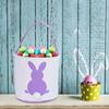 Easter Basket Holiday  Bunny Printed Canvas Gift Carry  Candy Bag