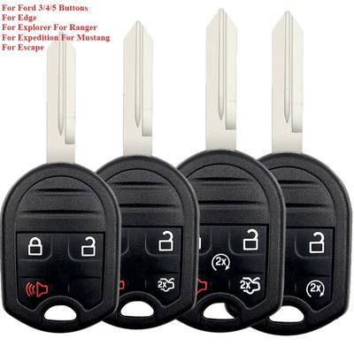 Substituição de carcaça de chave remota para carro Ford 3/4/5 botões para Edge para Explorer para Ranger para Expedition para Mustang para Escape