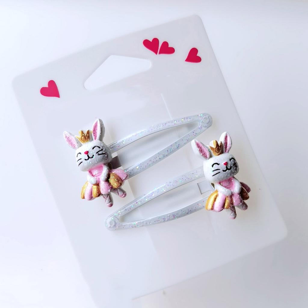 1pair Glitter Hair Clips Cartoon Pattern Hair Barrettes Children Hairpin Hair Accessories for Kids Birthday Party