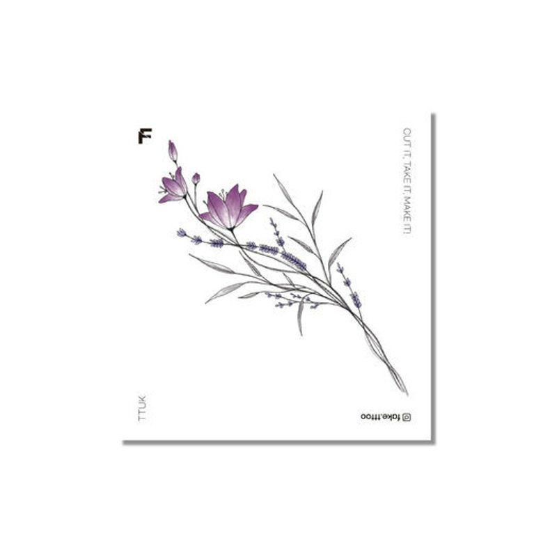 FAKE.TTT Purple Clock Tattoo Sticker one