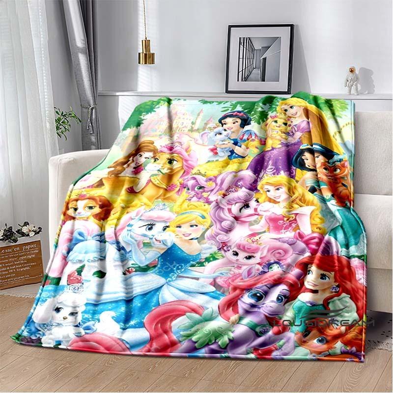 Adorable Princess Cartoon Blanket, Super Soft and Cute, Perfect for Travel, Bedding, Sofa Blankets, or Birthday Gifts.