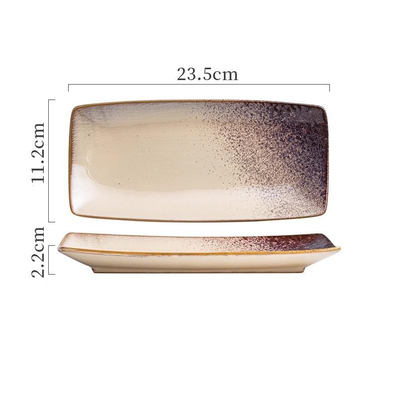 

BEPAN 1PC Rectangular Square Plate Japanese Style Fruit Sushi Plate Restaurant Breakfast Snacks Steamed Buns Tableware Household Items