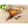 TNG Ocarina Musical Instrument [DoubleAltoOrange] High Class C Tone AC Multiple Tubes (Fingering Chart Included) Ocarina Wind Wind Glaze Finish Golden