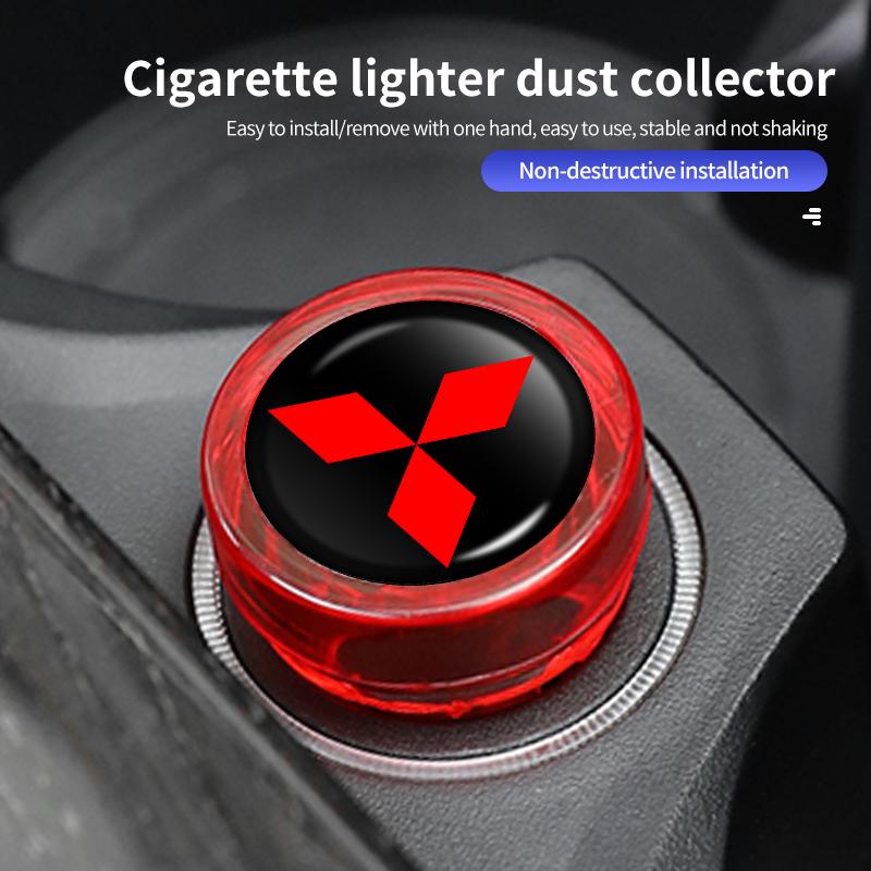 For Mitsubishi Car Drip Glue Cigarette Lighter Dust Cover Protective Covers Outlander Lancer L200 ASX Pajero Grandis Eclipse
