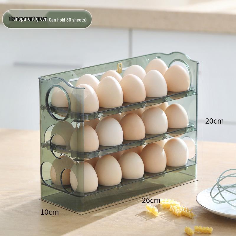 Reversible Egg Storage Box for Refrigerator Door - Food Grade Organizer Tray