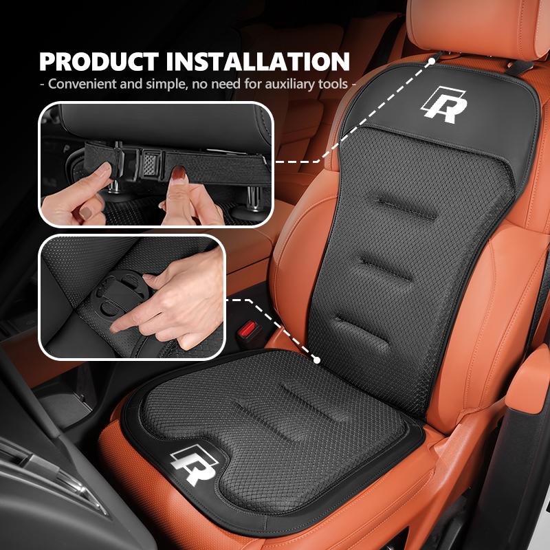 For Volkswagen VW Car Seat Cushion Perforated Breathable Car Cushion Accessorie Golf Polo 4 5 6 Passat B5 B6 B7 CC Jetta Tiguan QR9