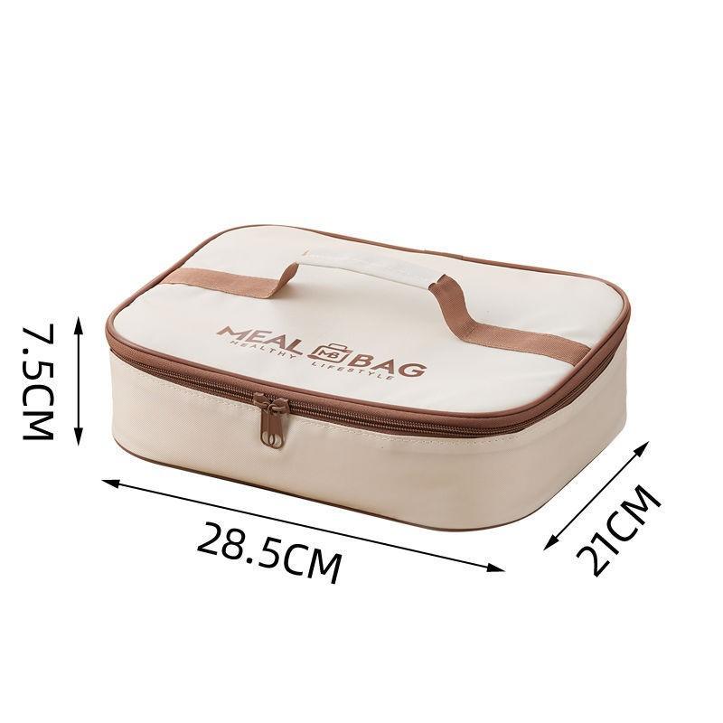 Bolsa Térmica para Fiambrera Papel de Aluminio Rectangular Redonda Gran Capacidad Bolsa Térmica Portátil Bolso Bento para Mujer Niños Bolsa Refrigeradora