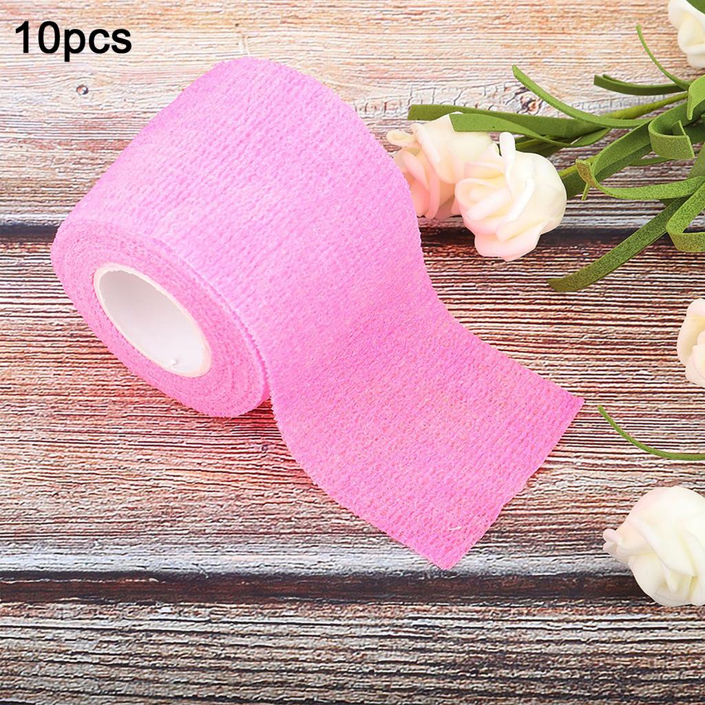 10pcs Self Adhesive Elastic Bandage Hand Leg Finger Wrap Gauze Health Care(Pink 5cm x 4.5m 2.0 x 177.2inch)