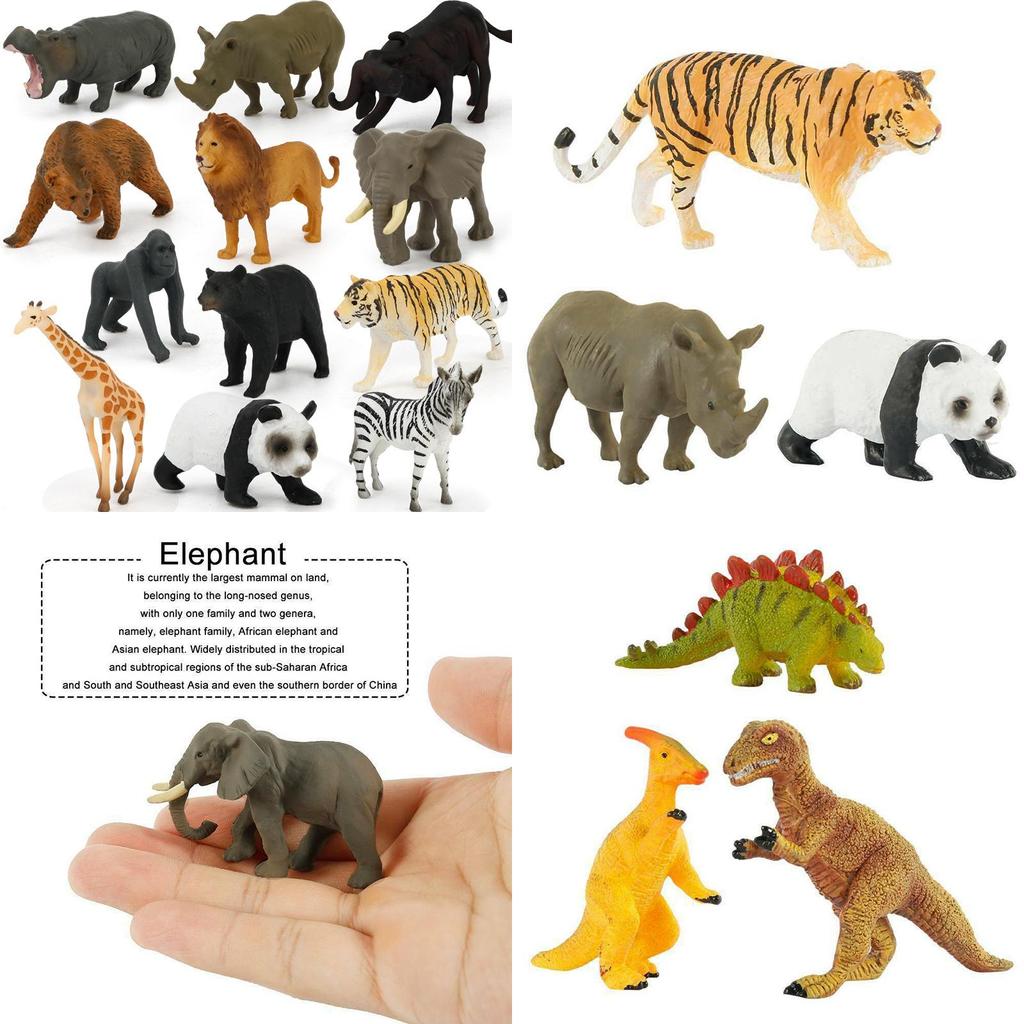 12pcs Kids Toys Small Plastic Figures Complete Sea Zoo Animal Safari Set For Learning Fun