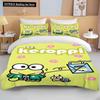 10 Größen Sanrio Keroppi Bedrucktes Bettwäscheset Cartoon Anime Bettbezug Decke Kissenbezug Jungen Mädchen Kinder Erwachsene King Geschenk