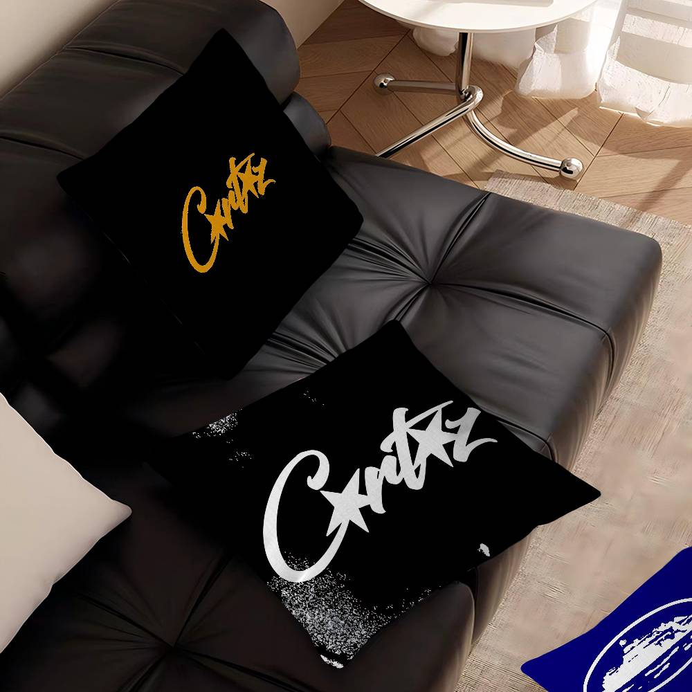 Devil's Island English C-Corteiz Office Cushion Pillowcase Car Cushion Cover45X45CM Lumbar Pillowcase Sofa Pillowcover