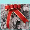 Holiday Tree Ornament Collection With Sparkling Butterfly Bows For Christmas Home Decor