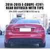 Rear Lip Diffuser with Quad Tailpipes for 14-15 Mercedes-Benz E-Class Coupe AMG E53/E63