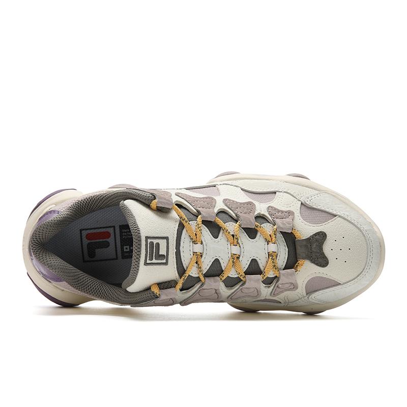 Fila JAGGER 2025 Wear Resistant And Lightweight Low Top Casual Shoes Women's White Purple F12W541133FGS