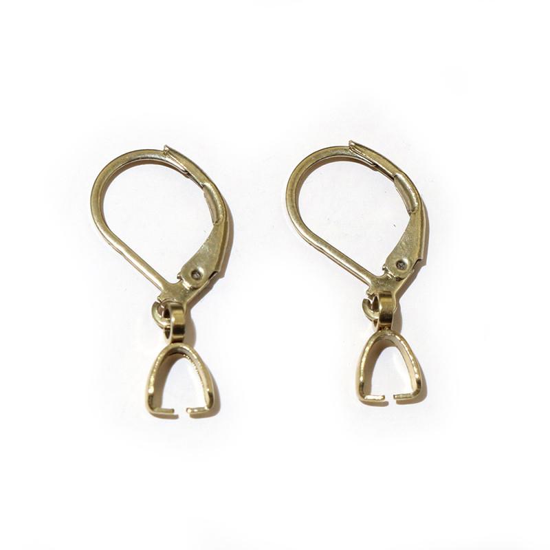 10pcs Earring Hooks Clips with Pinch Clasp for Earrings Stainless Steel Craft DIY Jewelry Making Accessories Findings