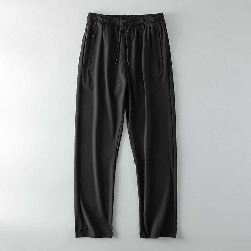Elastic Ice Silk Pants Men's Summer Thin Straight Drooping Casual Sports Pants Export Export Men's Quick-Drying Pants