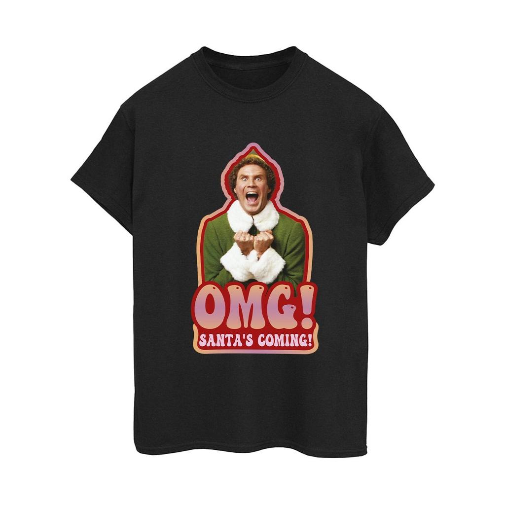 Elf Damen/Damen Santa´s Coming Baumwolle Boyfriend T-Shirt