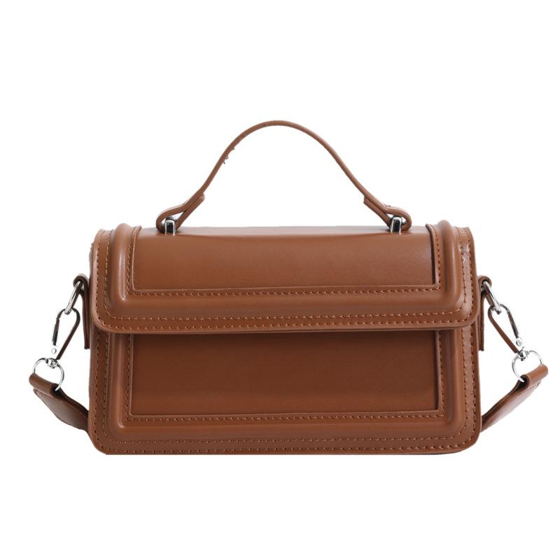 Casual Solid Color Shoulder Bag Spring and Winter New Casual Handbag Fashionable Simple Messenger Small Square Bag