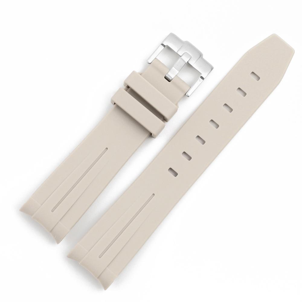 Curved Interface Rubber Watch Strap 20mm Men Women Waterproof Sports Watch Band for Moonswatch Watchband Watch Accessories