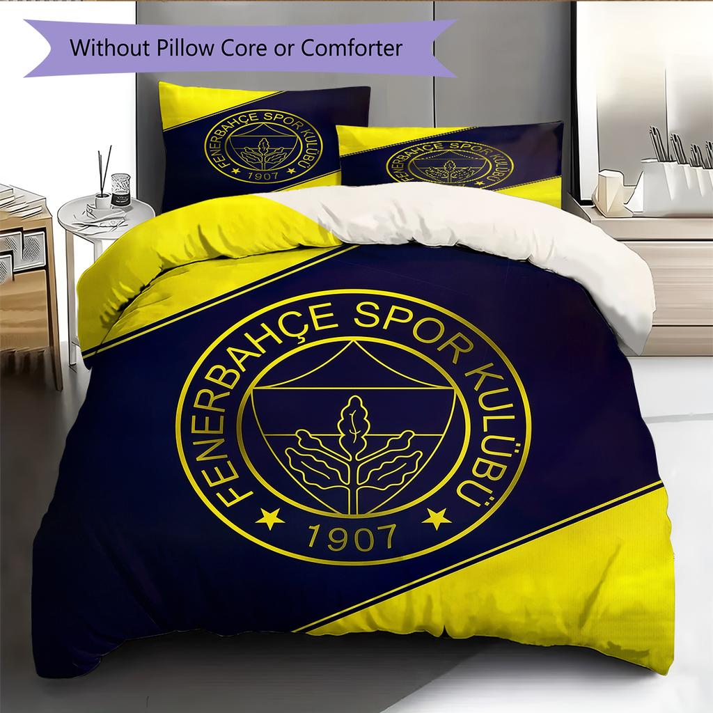 Biancheria da letto con motivo del Fenerbahce Sports Club Decorazione per la casa Regalo di compleanno e per feste (1 * copripiumino + 2 * federa, senza nucleo)