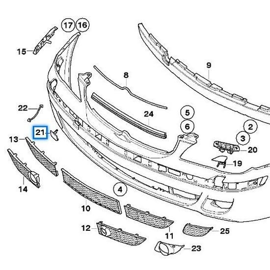 BMW E66 E65 7 Series Front Bumper Tow Hook Cover 51117135569